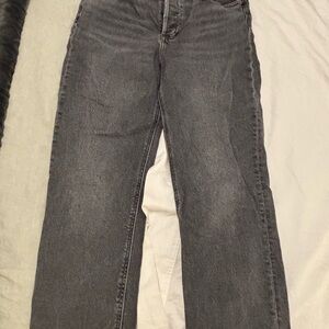 Denim Forum Charcoal Straight Leg Jeans